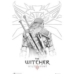 Foto van Gbeye the witcher geralt sketch poster 61x91,5cm