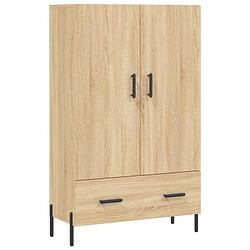 Foto van Vidaxl hoge kast 69,5x31x115 cm bewerkt hout sonoma eikenkleurig