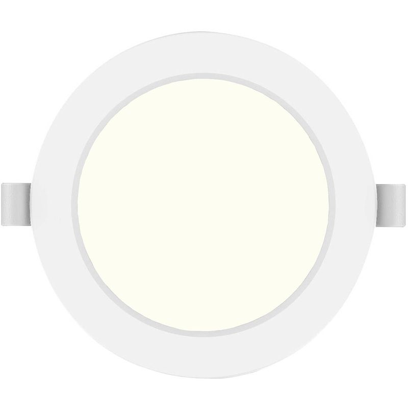 Foto van Led downlight pro - aigi trinko - inbouw rond 9w - natuurlijk wit 4000k - mat wit - kunststof - ø145mm