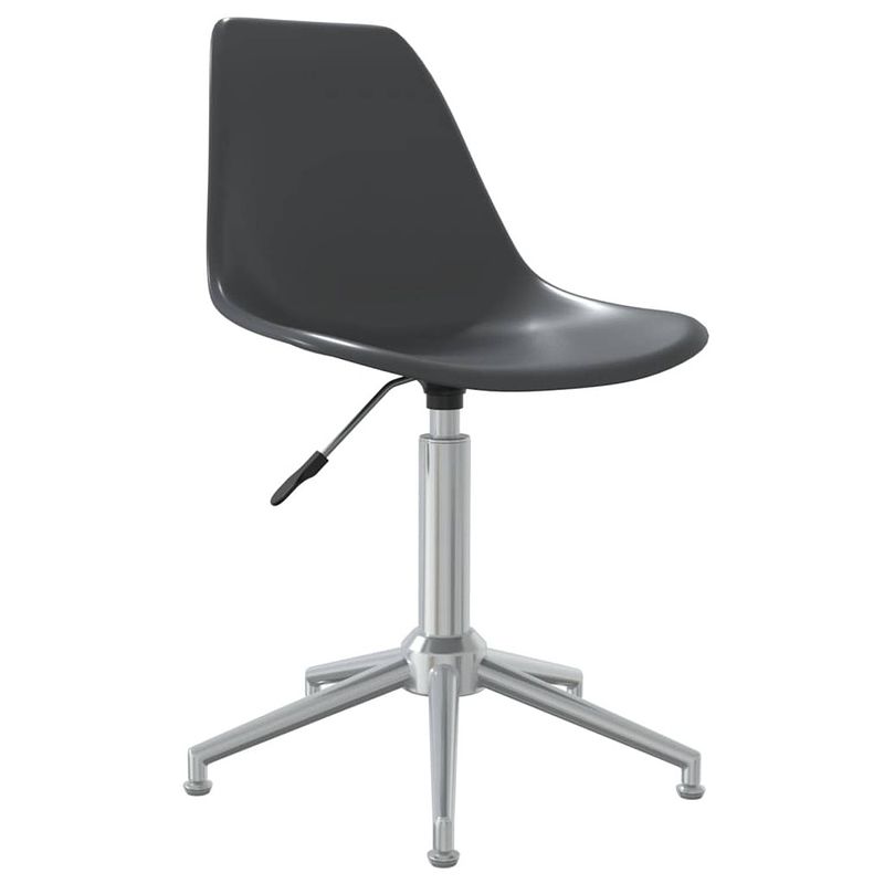 Foto van The living store eetkamerstoelen - lichtgrijs - 46 x 59 x (70-82) cm - polypropeen