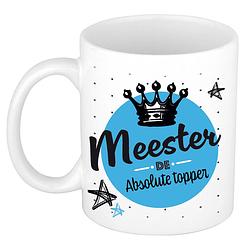 Foto van Bellatio decorations cadeau koffiemok meester/leraar - topper - verjaardag/einde schooljaar kado - feest mokken