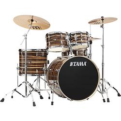 Foto van Tama ip52h6w-ctw imperialstar 5-delige drumkit coffee teak wrap