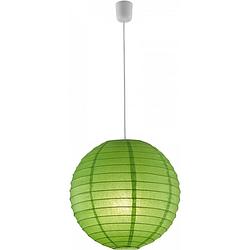 Foto van Trio hanglamp lampion 40 x 39 cm e27 papier 60w groen