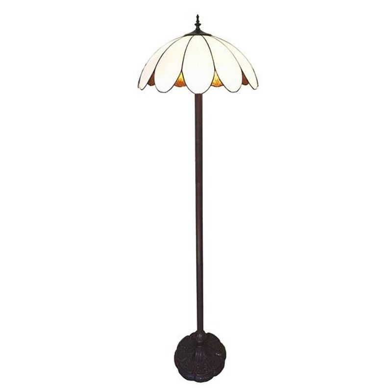 Foto van Clayre & eef witte vloerlamp tiffany ø 46*166 cm e27/max 2*60w 5ll-6148