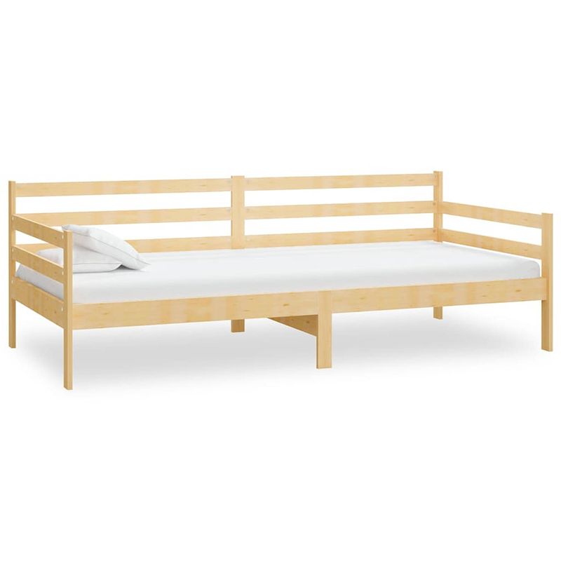 Foto van The living store houten bedbank - logeerbed en bank - 204x98x70cm - massief grenenhout