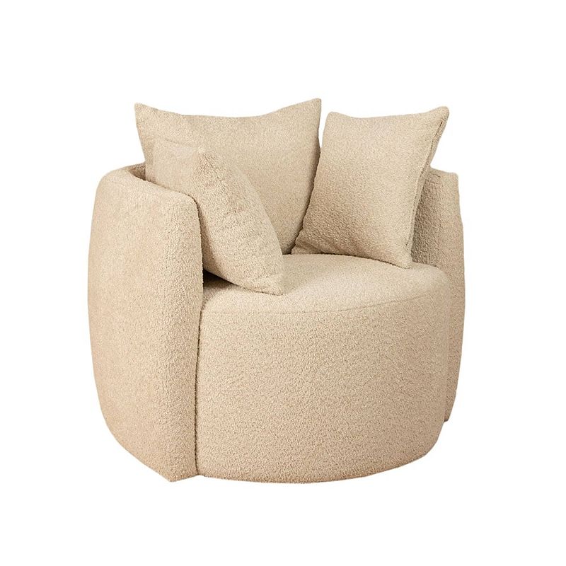 Foto van Bronx71 teddy bouclé fauteuil ruby taupe.