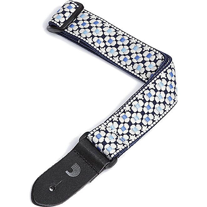 Foto van D'saddario 15uke01 nylon ukulele strap blue flowers