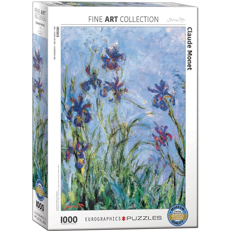 Foto van Eurographics puzzel irises - detail stukjes - claude monet - 1000 stukjes