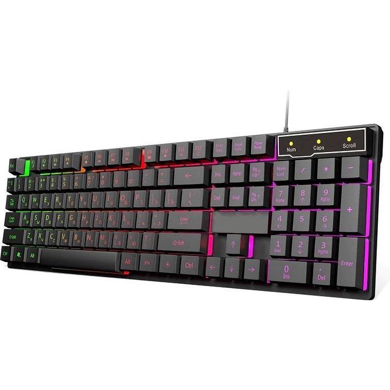 Foto van Parya official - gaming toetsenbord - qwerty - met led verlichting - zwart