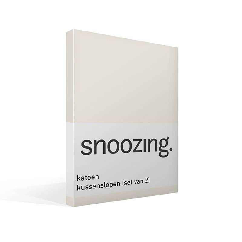 Foto van Snoozing - kussenslopen - set van 2 - katoen - 60x70 - ivoor