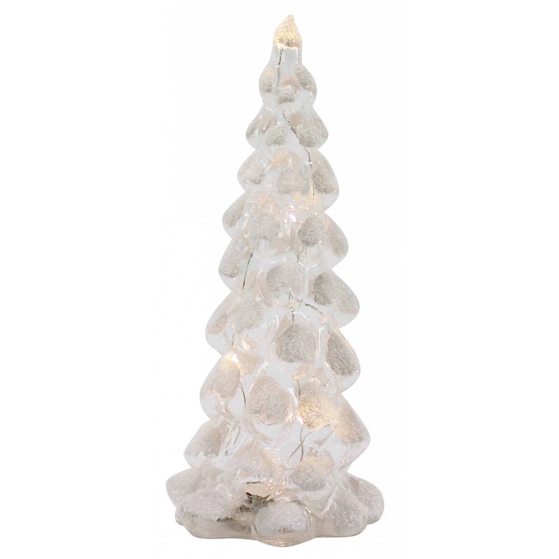 Foto van Peha kerstboom led 13 x 30 cm glas transparant/wit