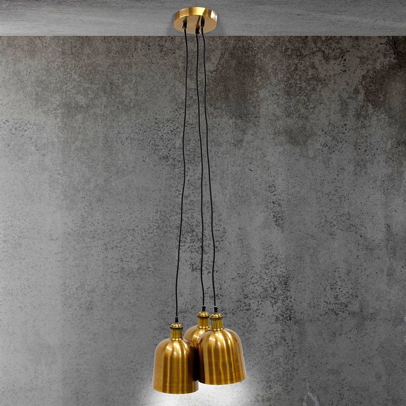 Foto van Limineo hanglamp goud - 3 kappen - 100 cm