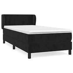 Foto van The living store boxspringbed - - bed - 193 x 93 x 78/88 cm - zacht fluweel - verstelbaar hoofdbord - pocketvering