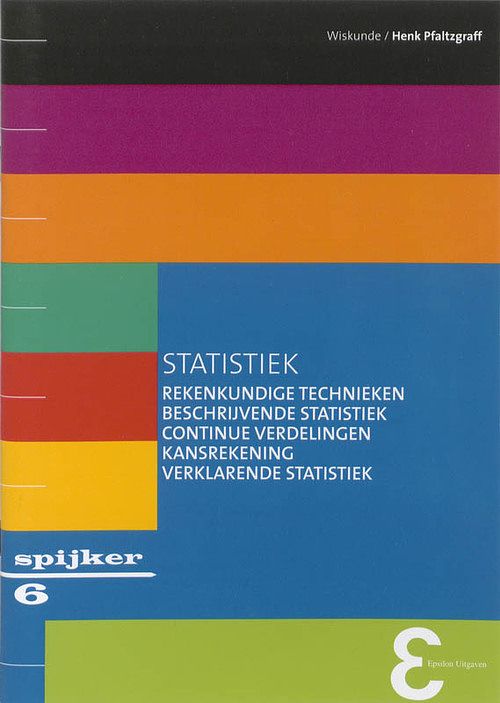 Foto van Statistiek - h. pfaltzgraff - paperback (9789050411165)