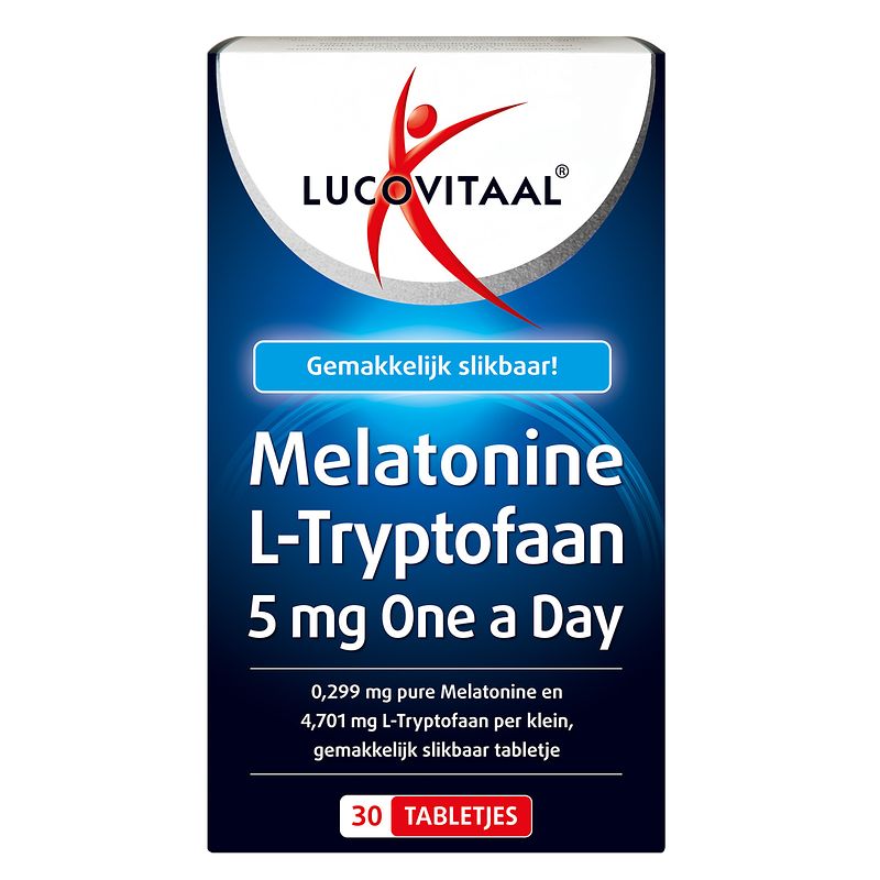 Foto van Lucovitaal melatonine l-tryptofaan 5mg tabletten