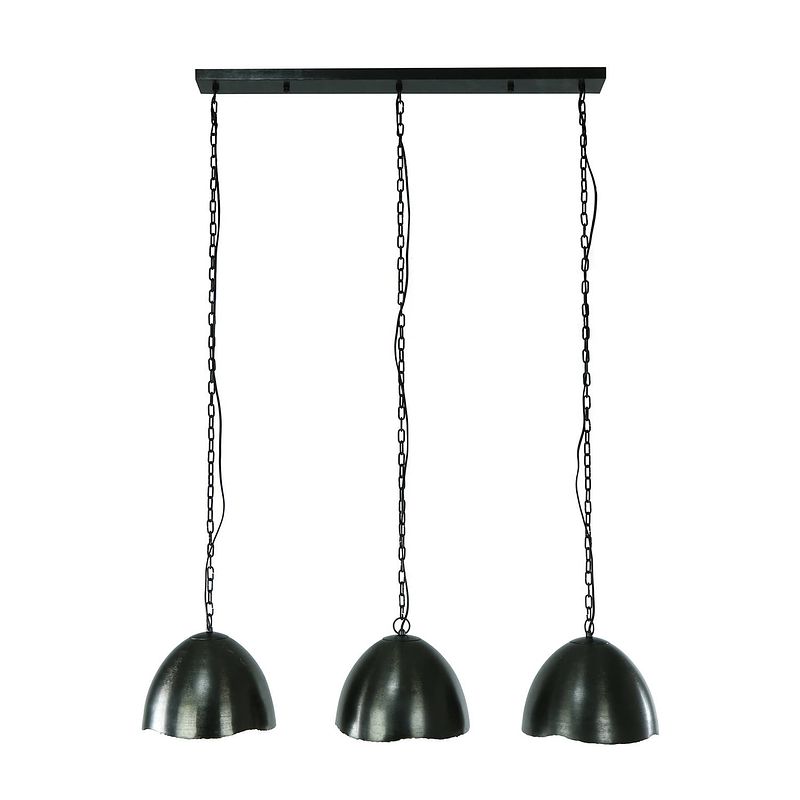 Foto van Industriële hanglamp jame 3-lichts zwart