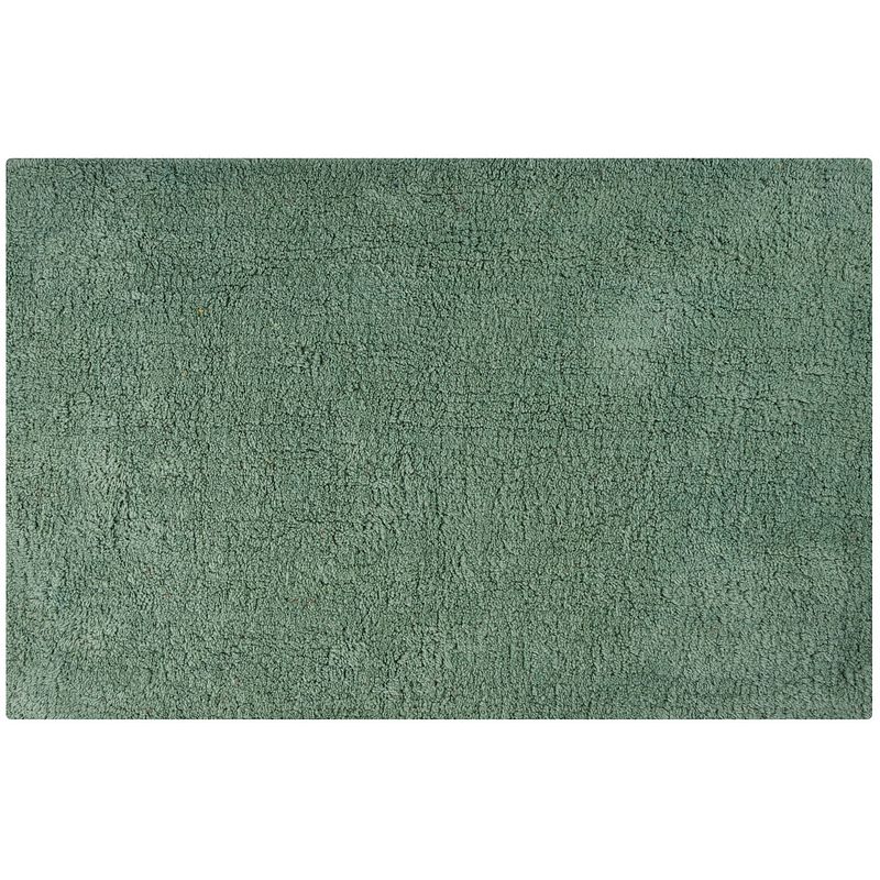 Foto van Msv badkamerkleedje/badmat voor de vloer - groen - 45 x 70 cm - badmatjes