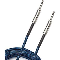 Foto van D'saddario pw-bg-20bu braided instrumentkabel blauw 20ft (6 m) recht-recht