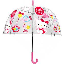 Foto van Kinder paraplu hello kitty transparant 48 cm - hello kitty paraplus voor kinderen - transparant