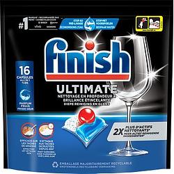 Foto van Finish ultimate all in one regular vaatwastabletten 16 capsules bij jumbo