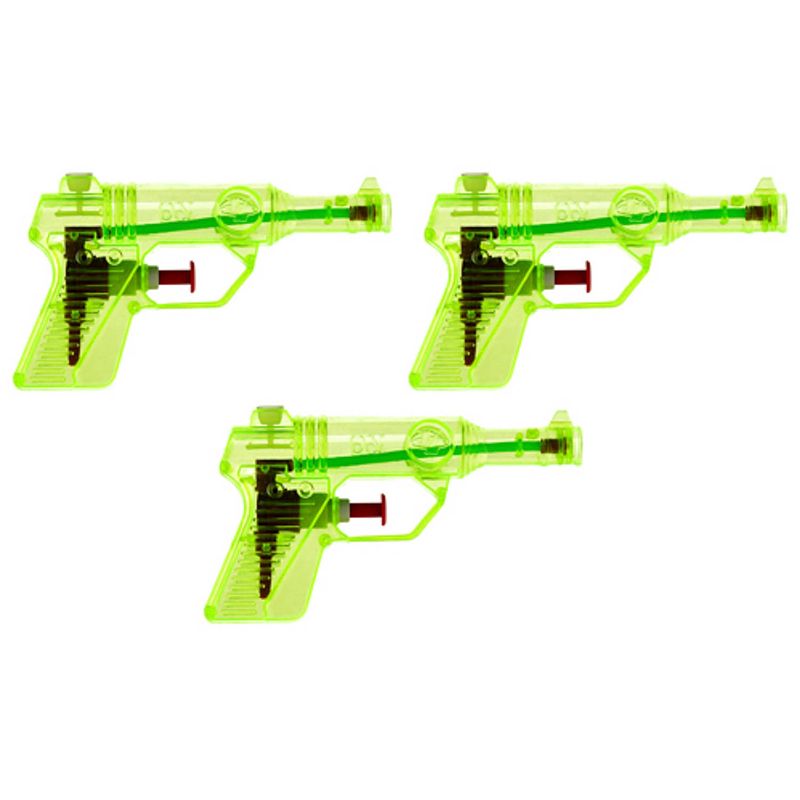 Foto van 3x waterpistool/waterpistolen groen 13 cm - waterpistolen