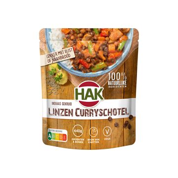 Foto van Hak indiaas gekruid linzen curryschotel 550g bij jumbo