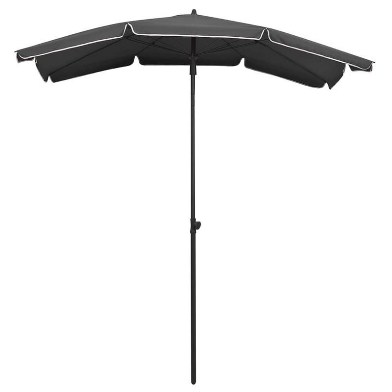 Foto van The living store parasol deluxe - tuin - 200 x 130 x 234 cm - uv-beschermend polyester - antraciet