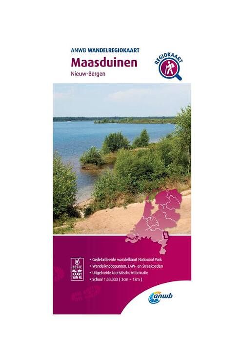 Foto van Wandelregiokaart maasduinen 1:33.333 - anwb - paperback (9789018046729)