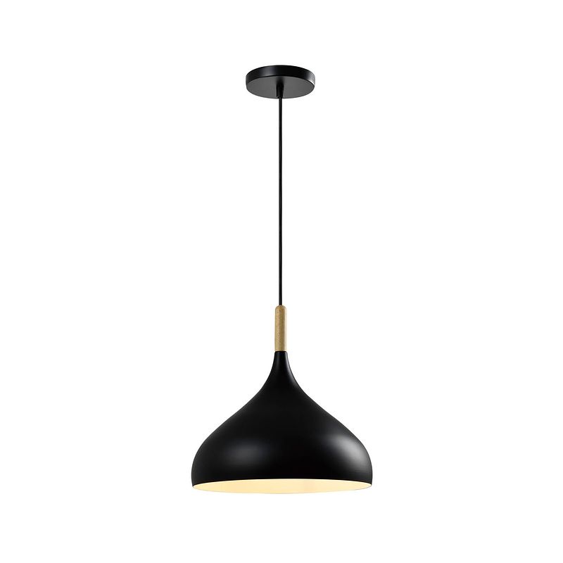 Foto van Quvio hanglamp rond zwart - quv5129l-black