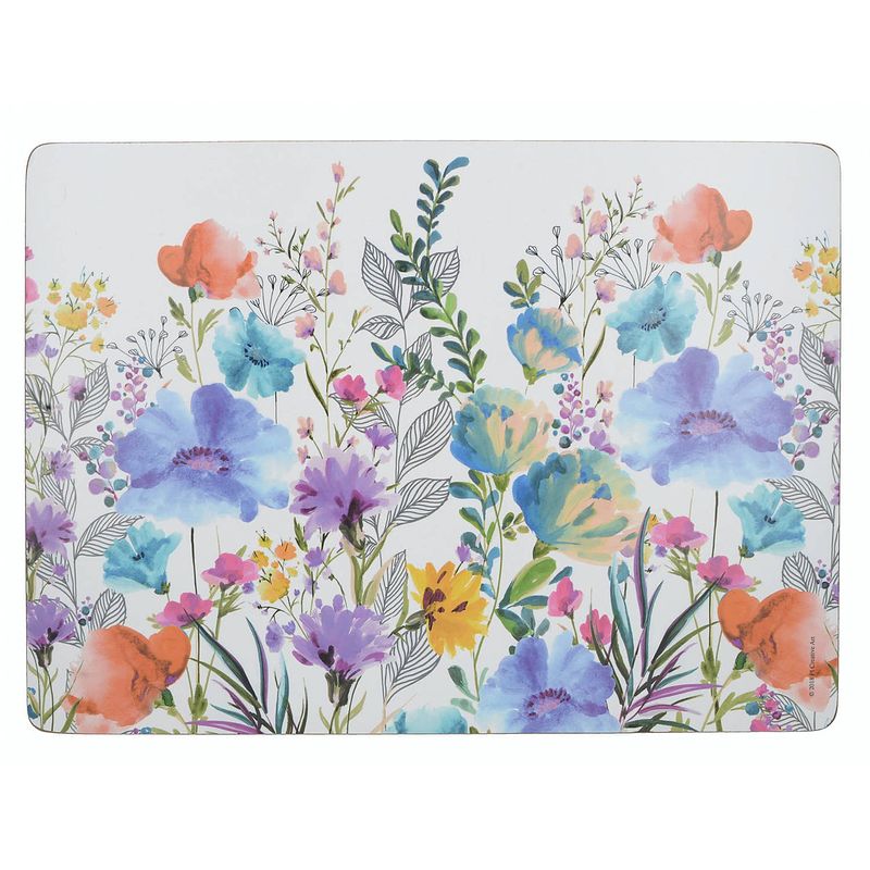 Foto van Creative tops placemats meadow floral 40 x 29 cm kurk 4 stuks