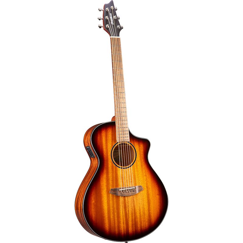 Foto van Breedlove discovery s concert mahogany ce edgeburst elektrisch-akoestische gitaar