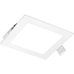 Foto van Led downlight slim pro - aigi suno - inbouw vierkant 9w - helder/koud wit 6000k - mat wit - kunststof