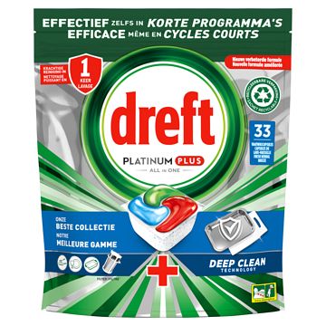 Foto van Dreft platinum plus all in one vaatwastabletten, fresh herbal breeze bij jumbo