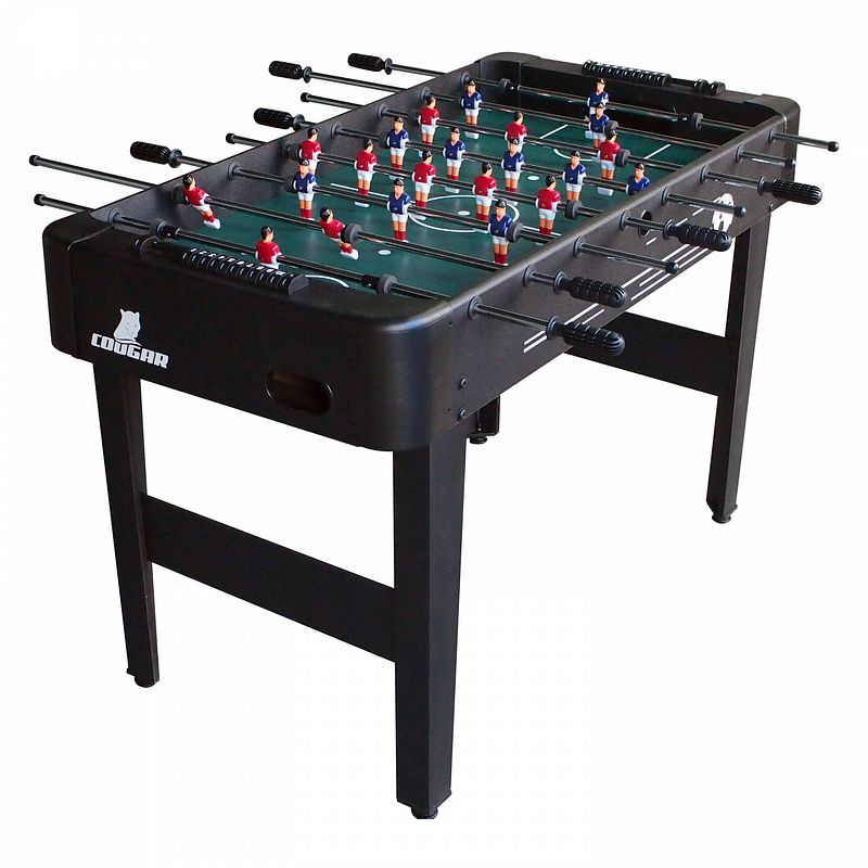 Foto van Cougar offside voetbaltafel in zwart tafelvoetbal tafel incl. 2 ballen en scoreteller