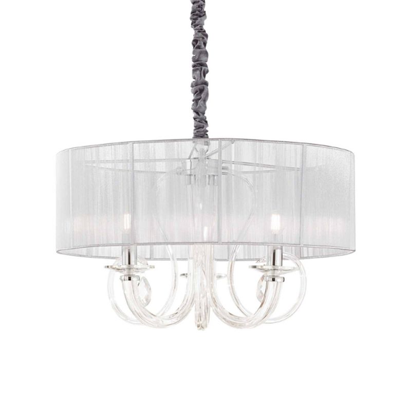 Foto van Ideal lux - swan - hanglamp - metaal - e14 - zilver