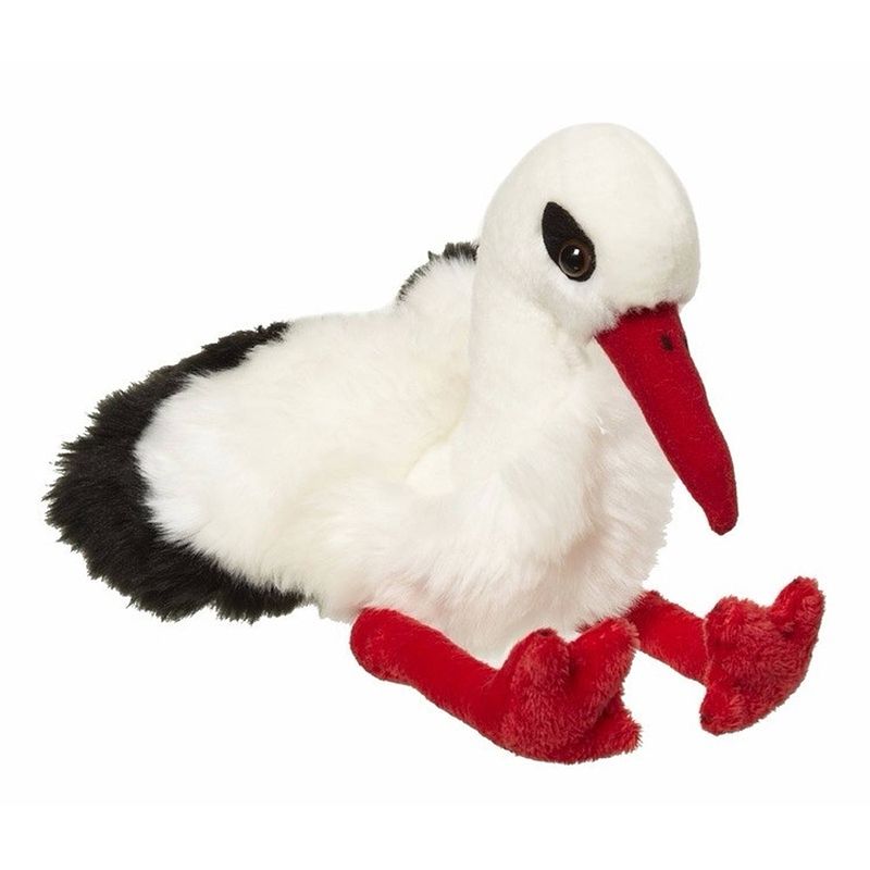 Foto van Pluche knuffel ooievaar 30 cm - vogel knuffels