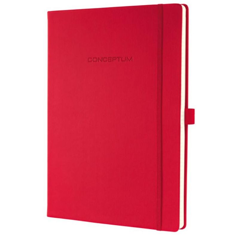 Foto van Sigel notitieboek conceptum pure a4 hardcover gelinieerd rood