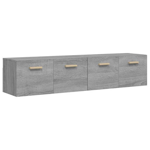 Foto van Vidaxl wandkasten 2 st 80x35x36,5 cm bewerkt hout grijs sonoma eiken