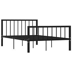 Foto van The living store metalen bedframe - zwart - 208 x 126 x 84 cm - geschikt voor 120 x 200 cm matras - montage vereist