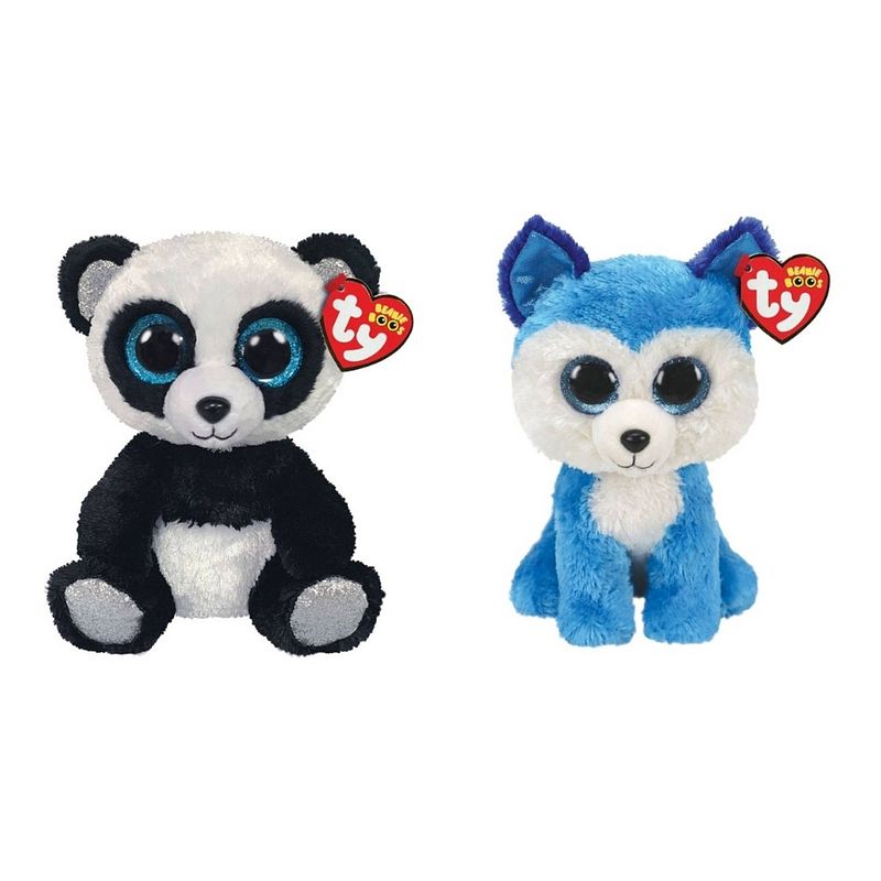 Foto van Ty - knuffel - beanie boo's - bamboo panda & prince husky