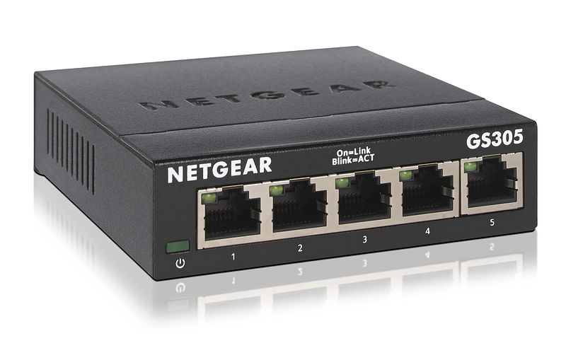 Foto van Netgear gs305-300pes switch zwart