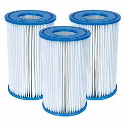 Foto van Intex filtercartridge type a wit/blauw 3 stuks