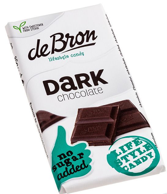 Foto van De bron suikervrije tablet dark chocolate