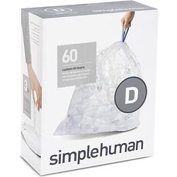 Foto van Simplehuman - afvalzak, code d, 20 l, pak van 3x20 stuks, transparant - simplehuman