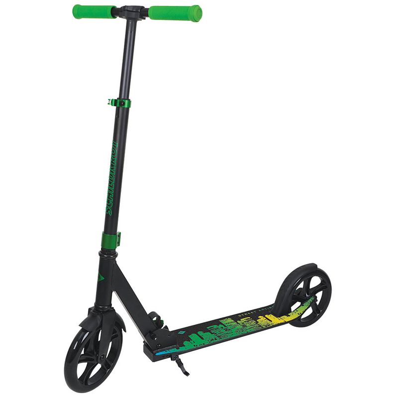 Foto van Schildkröt funsports city scooter street artist 2.0 kinderstep junior voetrem groen/zwart