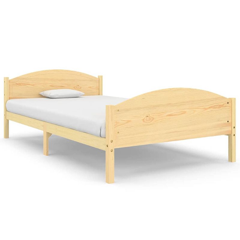 Foto van The living store bedframe grenenhout - massief - 206 x 125.5 x 73.5 cm - matras niet inbegrepen