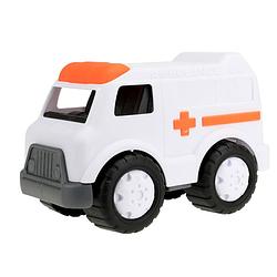 Foto van Toi-toys cars & trucks ambulance wit 16 cm