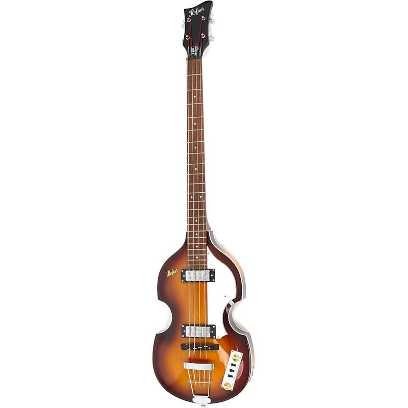 Foto van Hofner ignition se 500/1 violin bass sunburst semi-akoestische basgitaar