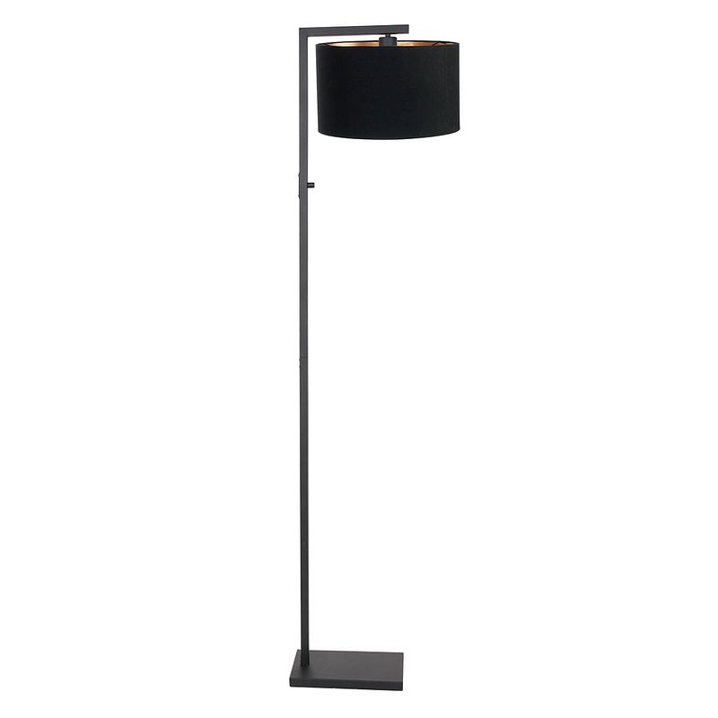 Foto van Steinhauer stang vloerlamp zwart metaal 160 cm hoog