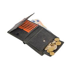 Foto van Portemonnee met veel pasjesruimte - 14 pasjes - heren portemonnee - dubbel gestikt portemonnee - buffelleer portemonnee